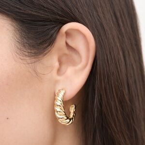 Mejuri Large Croissant Dome Hoops – Gold Vermeil Statement Earrings